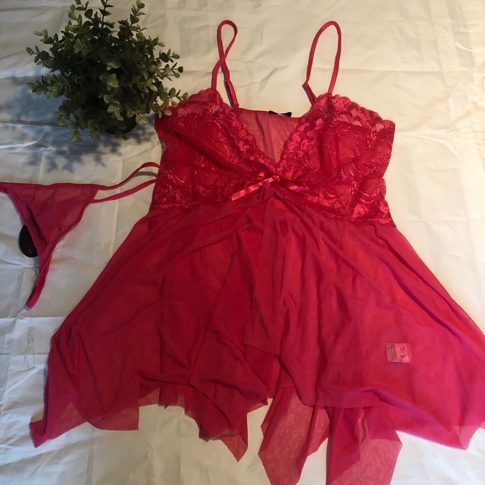 Avidlove Pink two piece intimate set size XXL